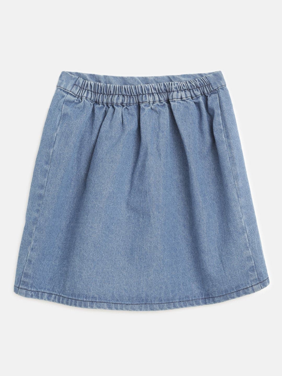 Girls Blue Denim Button Mini Skirt - Lyush Kids