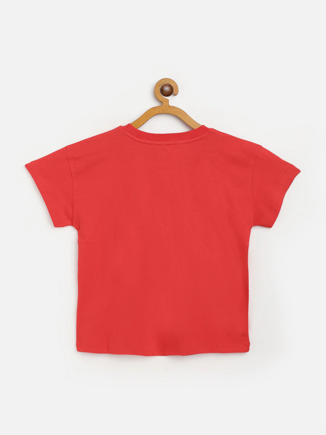 Girls Red Free-As-The-Flowers Regular T-Shirt - Lyush Kids