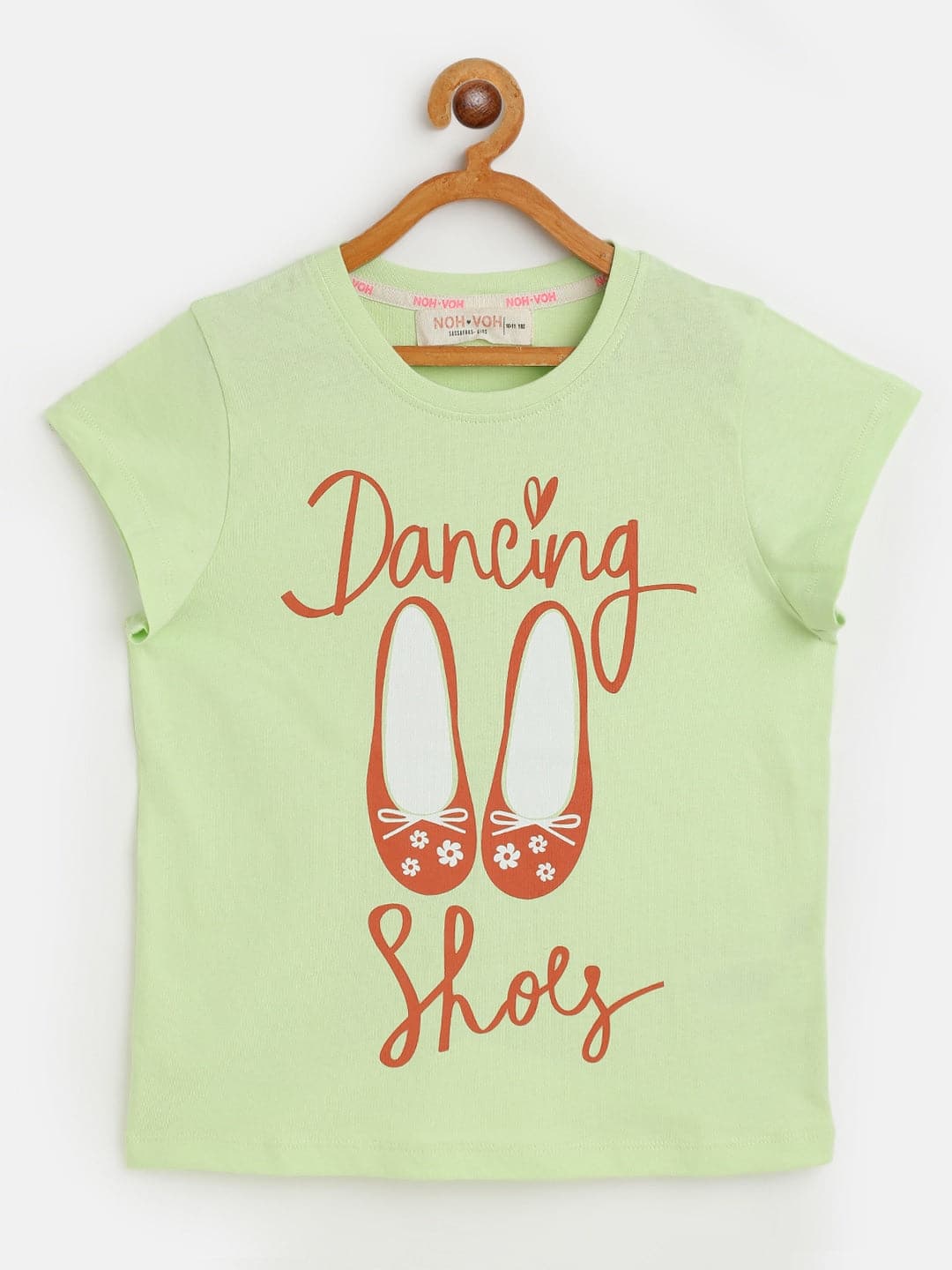 Girls Green Dancing Shoes T-Shirt - Lyush Kids