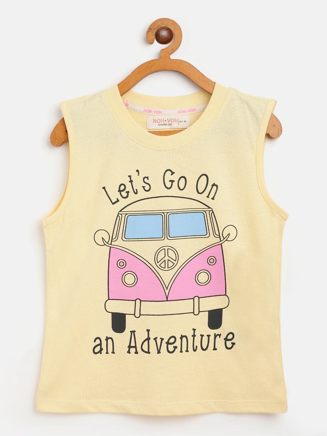 Girls Yellow Adventure Sleeveless T-Shirt - Lyush Kids