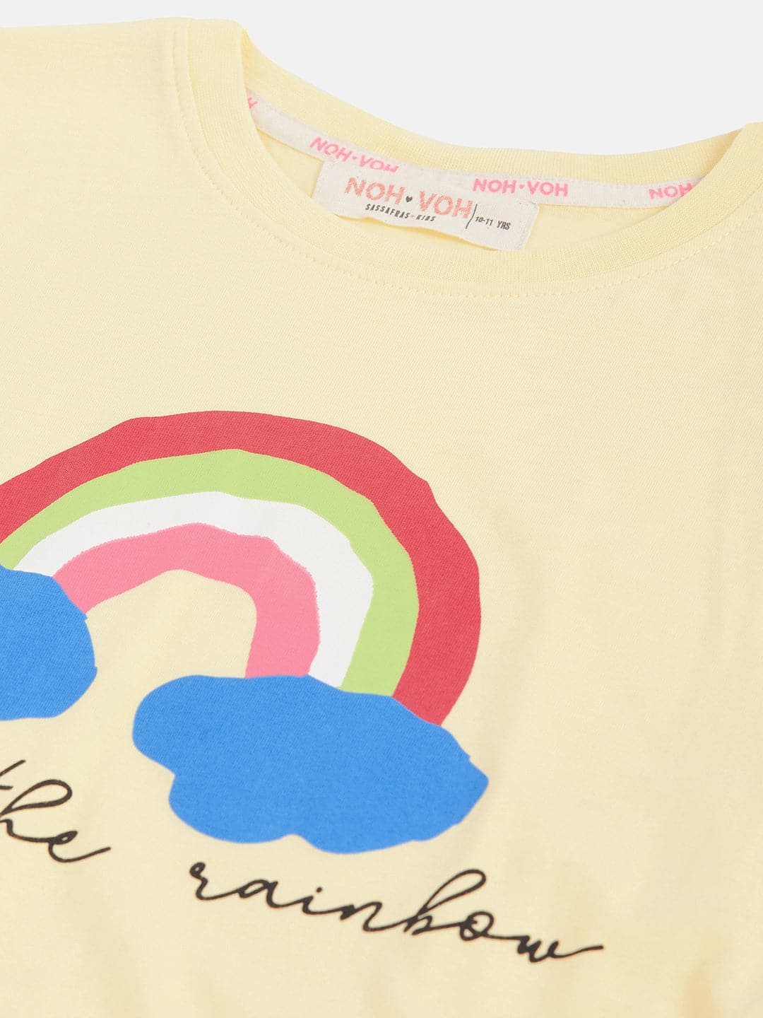 Girls Yellow Rainbow T-Shirt - Lyush Kids
