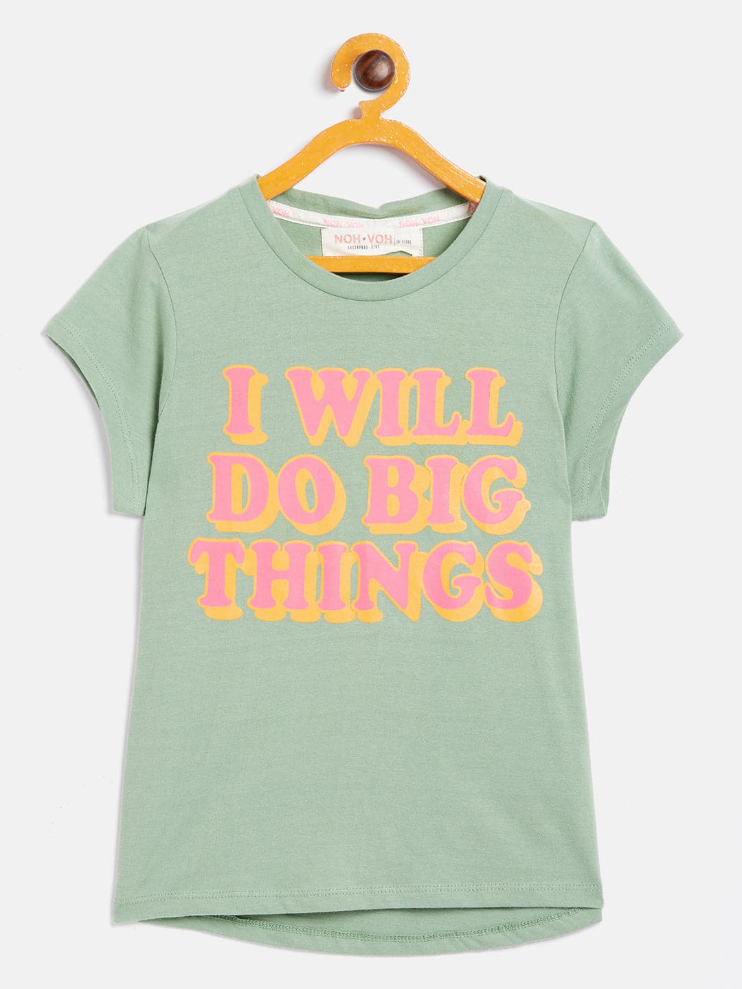 Girls Olive I Will Do Big Things T-Shirt - Lyush Kids