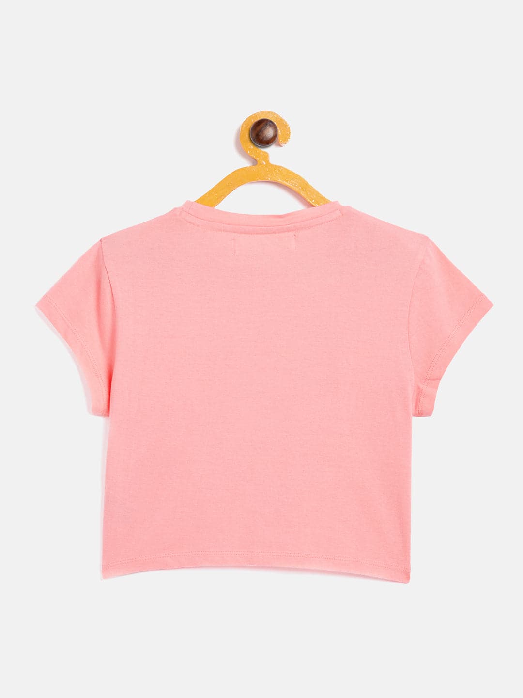 Girls Pink Animal Print Crop T-Shirt - Lyush Kids