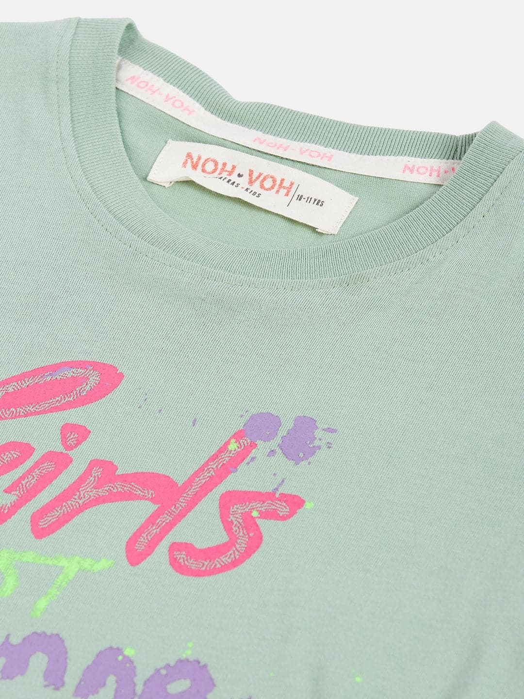Girls Olive Girls Just Wanna Have Fun T-Shirt - Lyush Kids