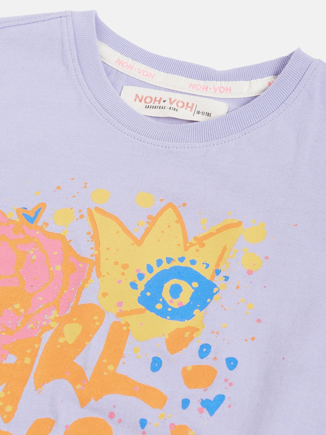 Girls Lavender Grl Pwr Print Sleeveless T-Shirt - Lyush Kids