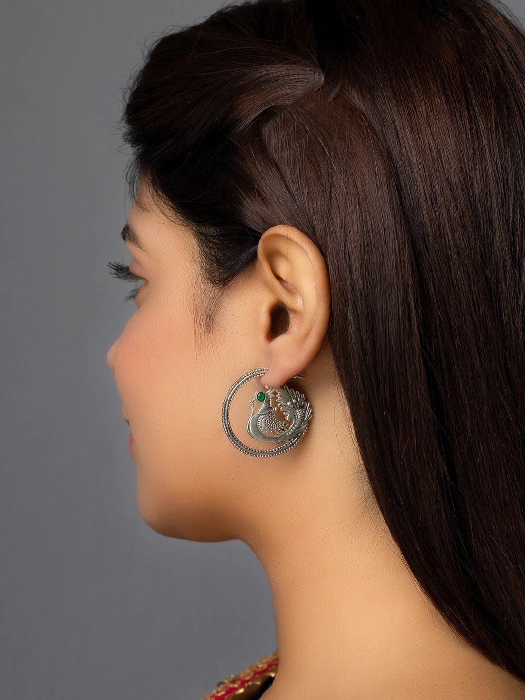 Women's Silver-Toned and Silver-Plated Contemporary Studs Earrings - Morkanth