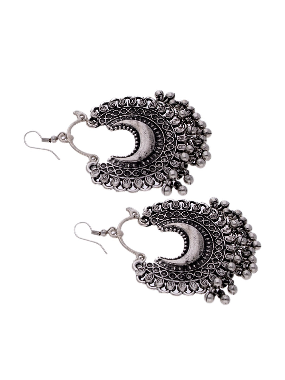Women's Silver-Plated Contemporary Chandbalis Earrings - Morkanth