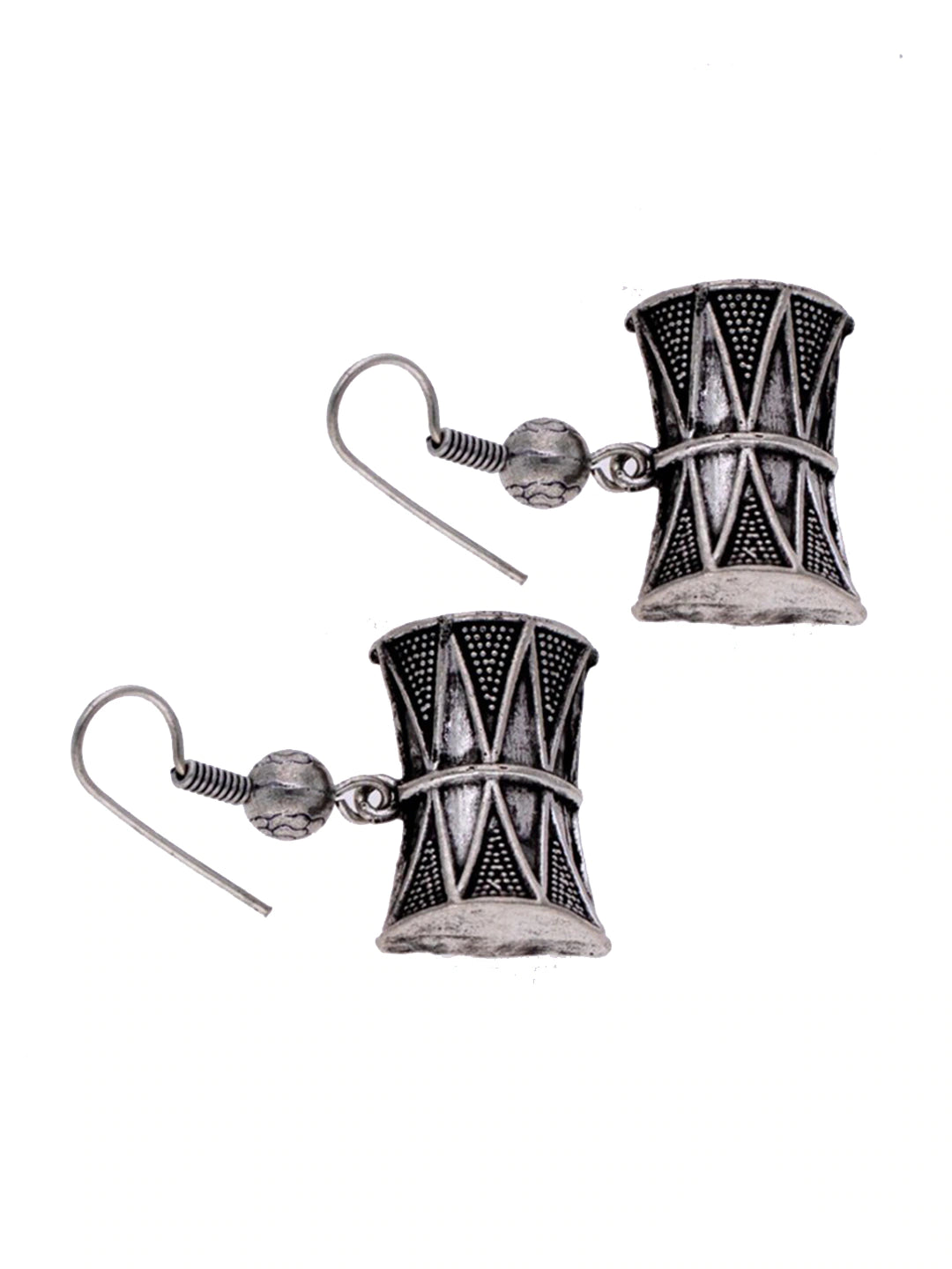 Women's Silver-Toned Contemporary Drop Earrings - Morkanth