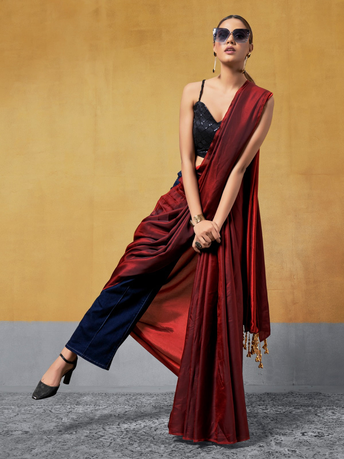Women's Satin Silk Designer Saree Collection - Dwija Fashion