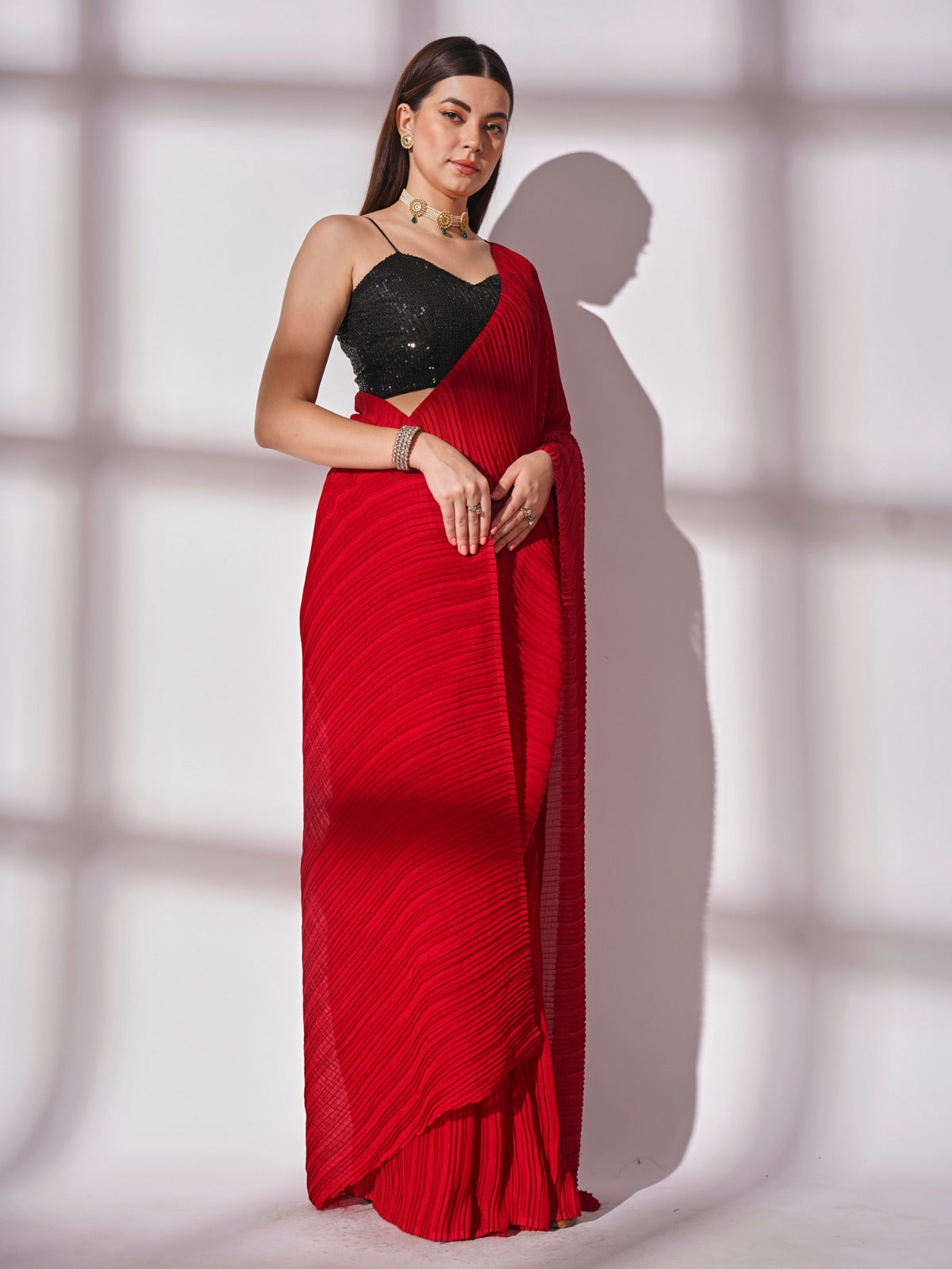 Women's Plain Designer Saree Collection - Dwija Fashion