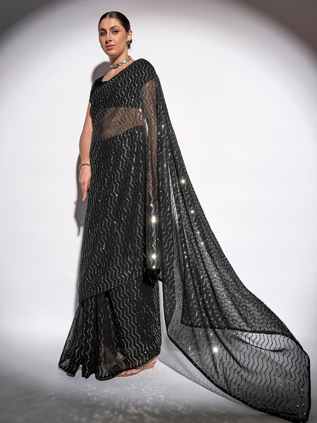 Women's Seqaunce Worked Designer Saree Collection - Dwija Fashion