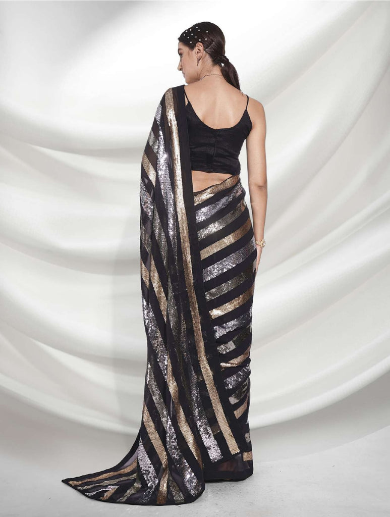 Women's Black Designer Saree Collection