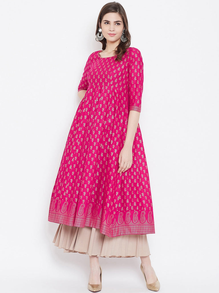 Women's Cotton Stylish Anarkali Kurta