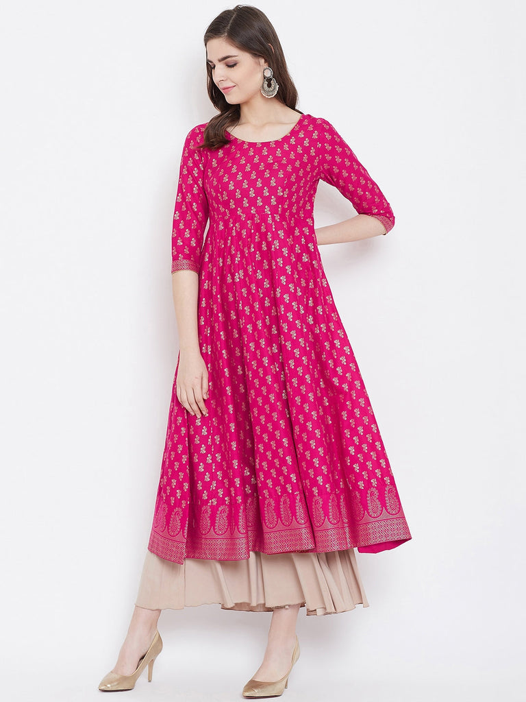 Women's Cotton Stylish Anarkali Kurta