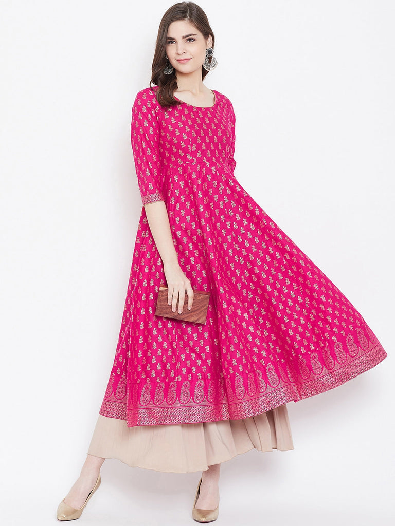 Women's Cotton Stylish Anarkali Kurta