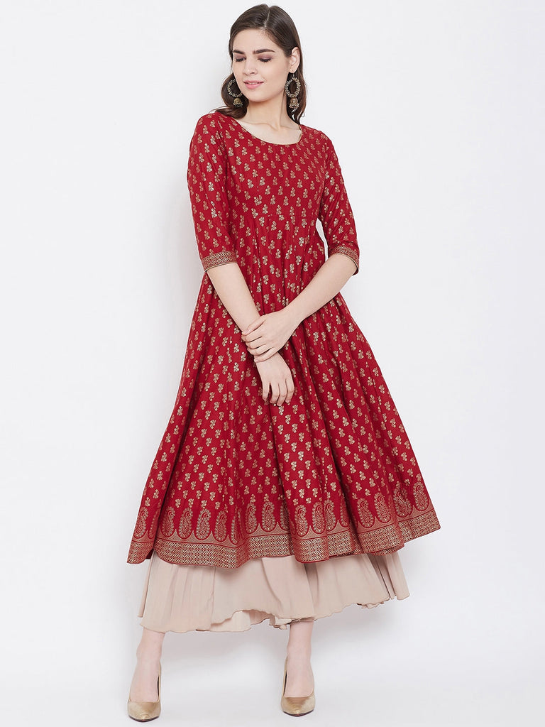 Women's Cotton Stylish Anarkali Kurta