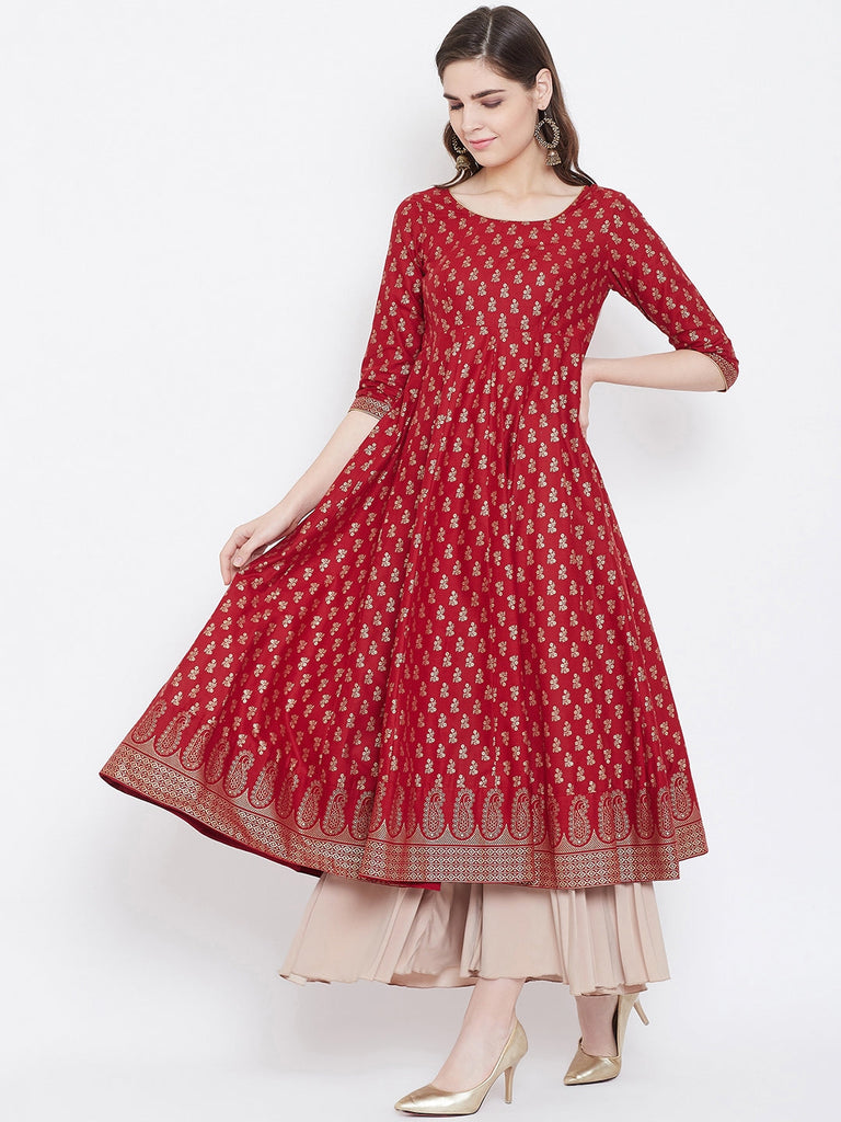 Women's Cotton Stylish Anarkali Kurta