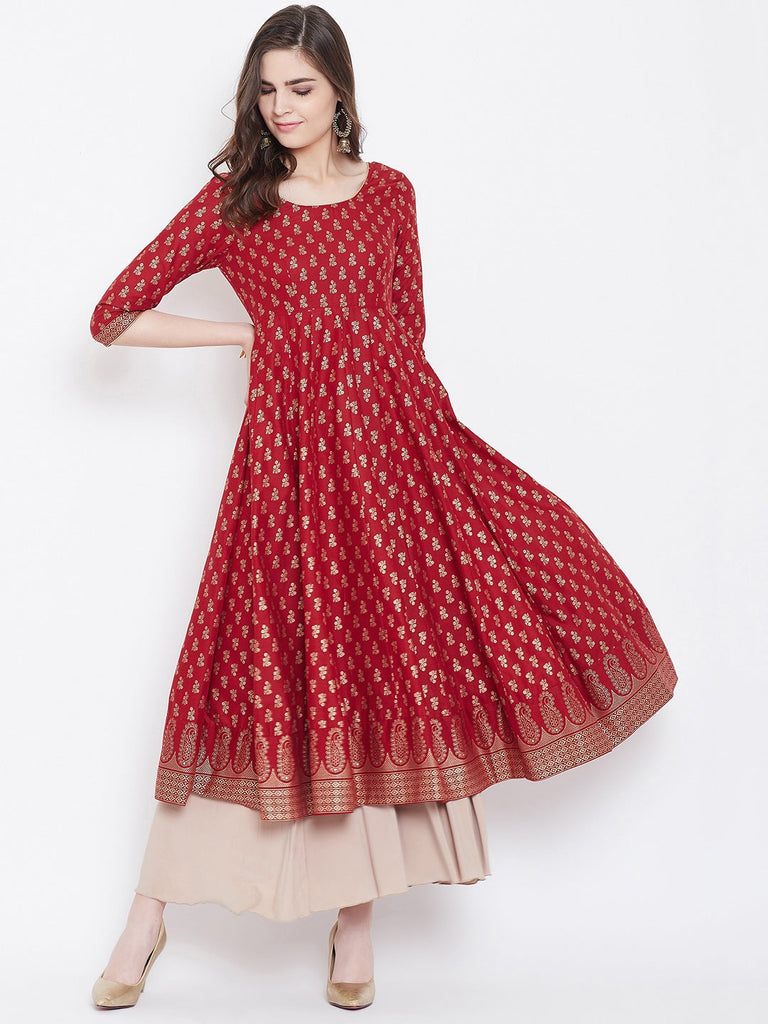 Women's Cotton Stylish Anarkali Kurta