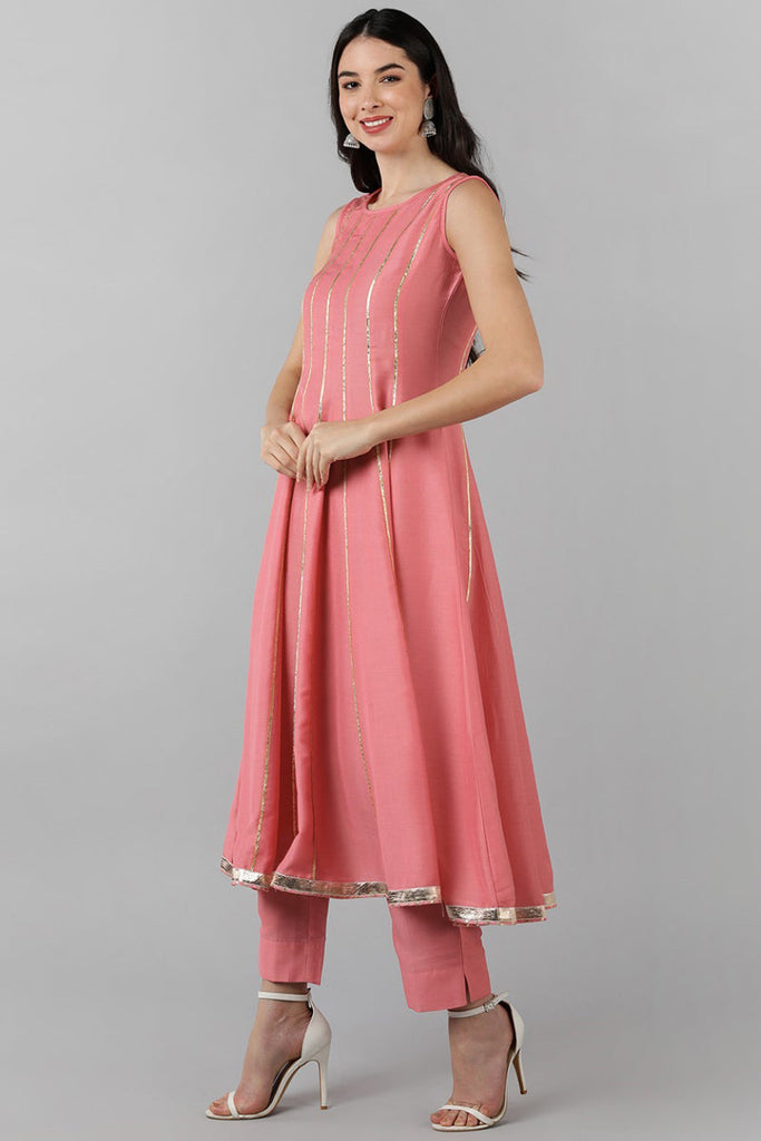 Women's Poly Silk Solid Kurta Pant Dupatta Set