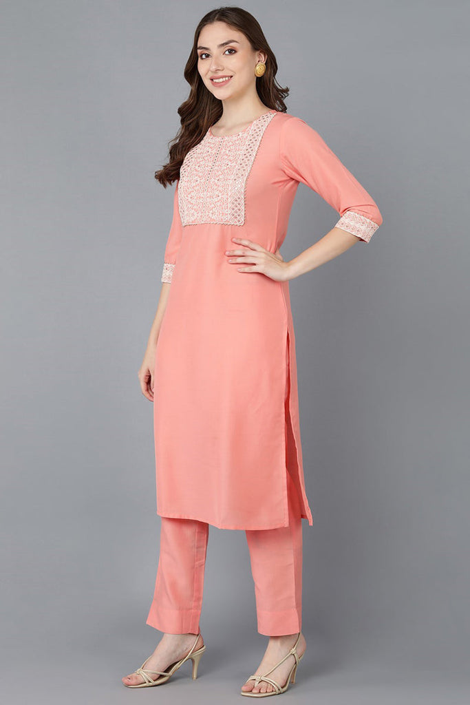 Women's Poly Silk Solid Kurta Pant Dupatta Set
