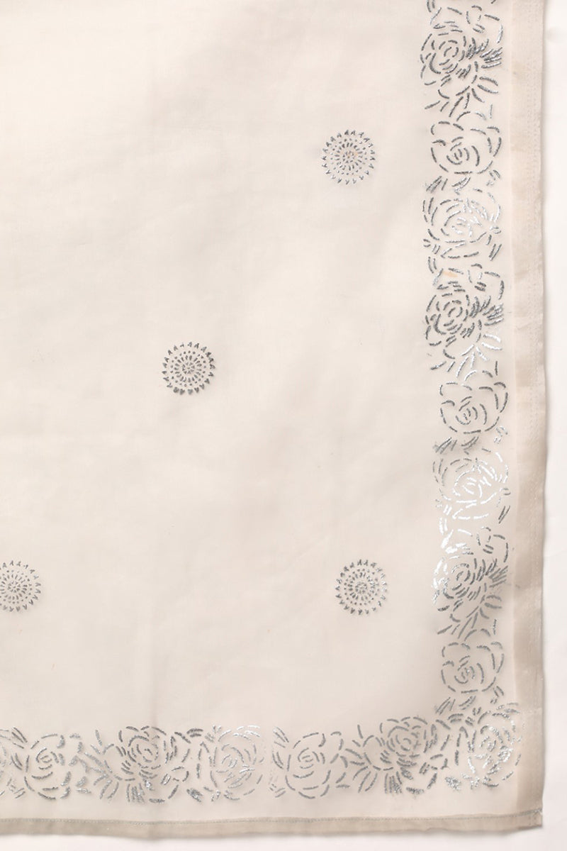 Women's Poly Silk Embroidered Kurta Pants Dupatta Set - Ahika