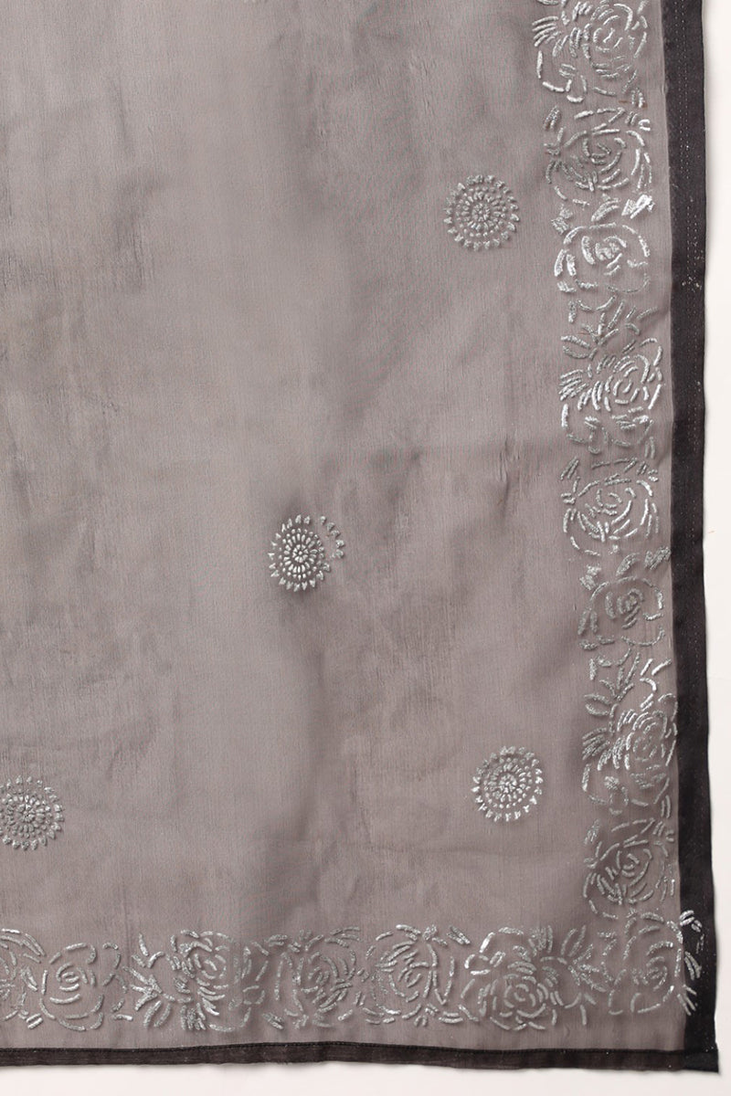 Women's Poly Silk Embroidered Kurta Pants Dupatta Set - Ahika