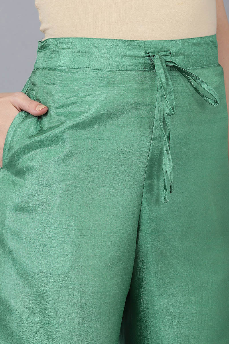 Women's Poly Silk Solid Kurta Kurta Pants With Dupatta - Ahika