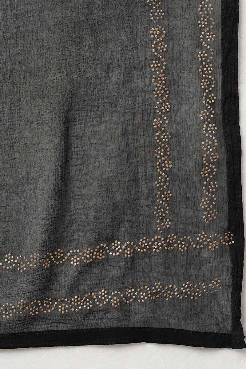 Women's Silk Blend Yoke Design Kurta Pants With Dupatta - Ahika