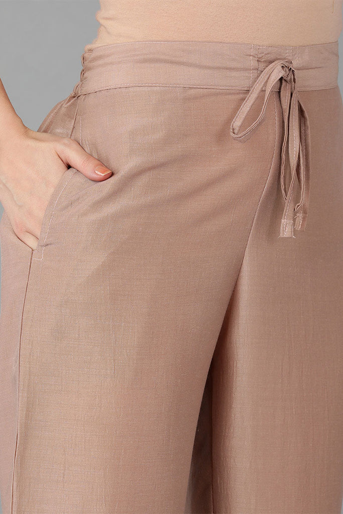 Women's Silk Blend Yoke Design Kurta Pants With Dupatta