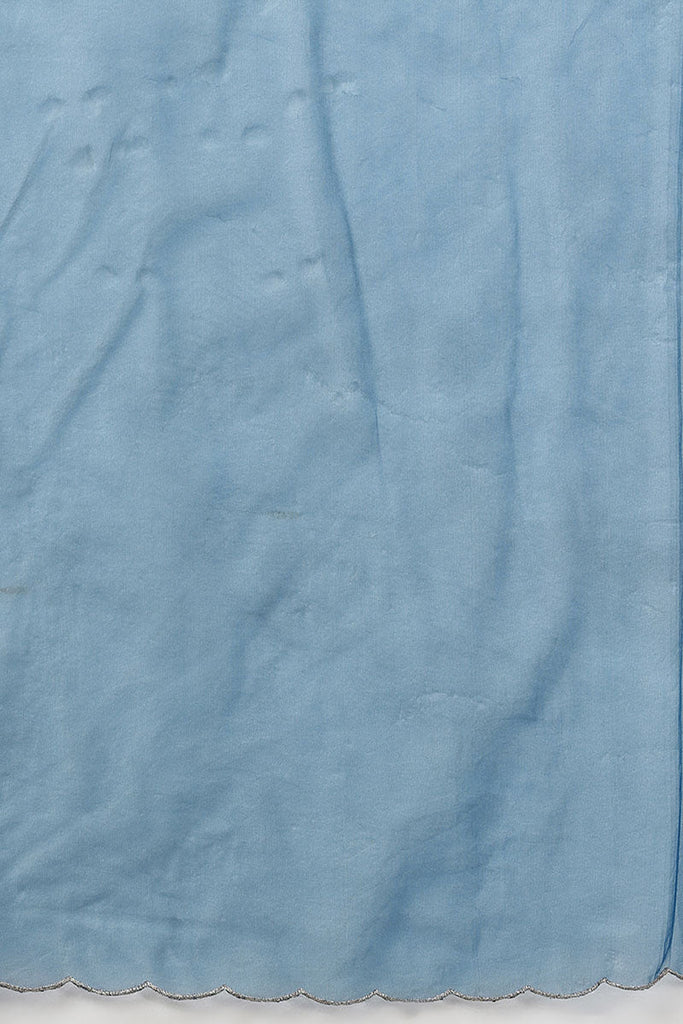 Women's Silk Blend Embroidered Kurta Pants With Dupatta