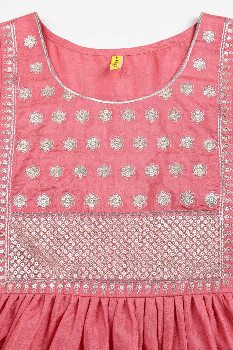 Women's Silk Blend Embroidered Solid Kurta Pant With Dupatta - Ahika