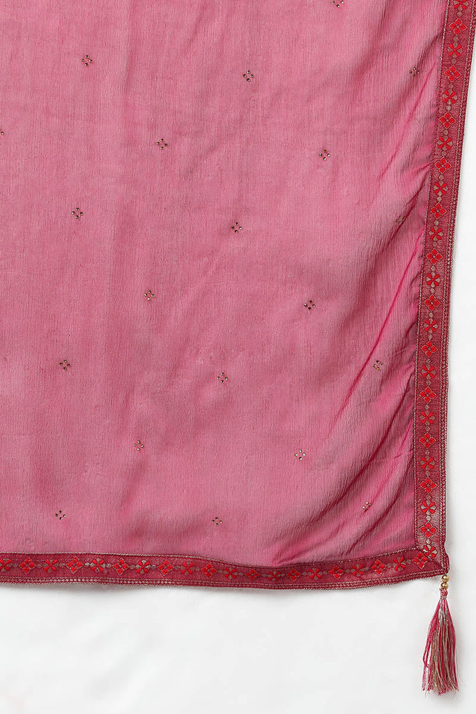 Women's Viscose Rayon Woven Design Kurta Pant With Dupatta