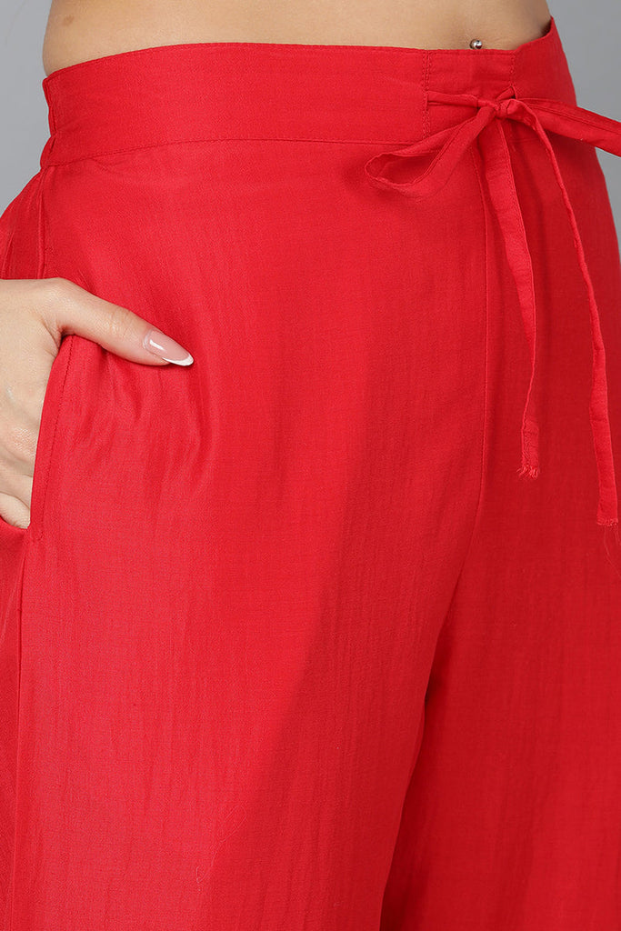 Women's Silk Blend Embroidered Kurta Pant With Dupatta