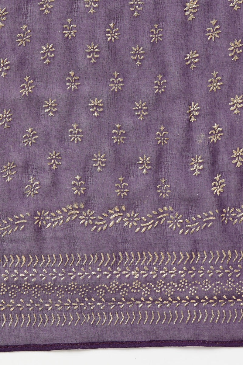 Women's Silk Blend Woven Design Kurta Pant With Dupatta - Ahika