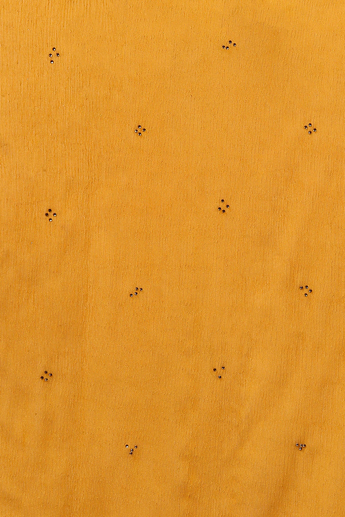 Women's Silk Blend Mustard Embroidered Straight Kurta Pant With Dupatta