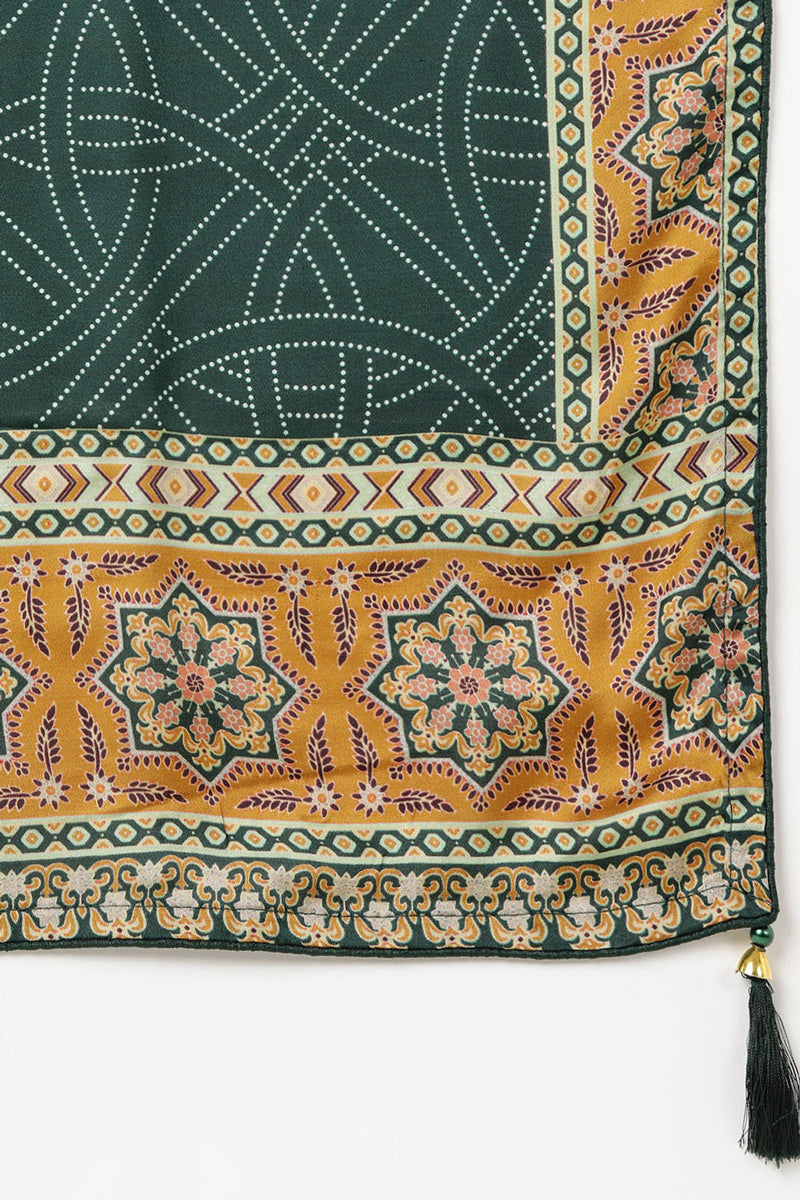 Women's Silk Blend Embroidered Ethnic Motifs Kurta Pants With Dupatta - Ahika