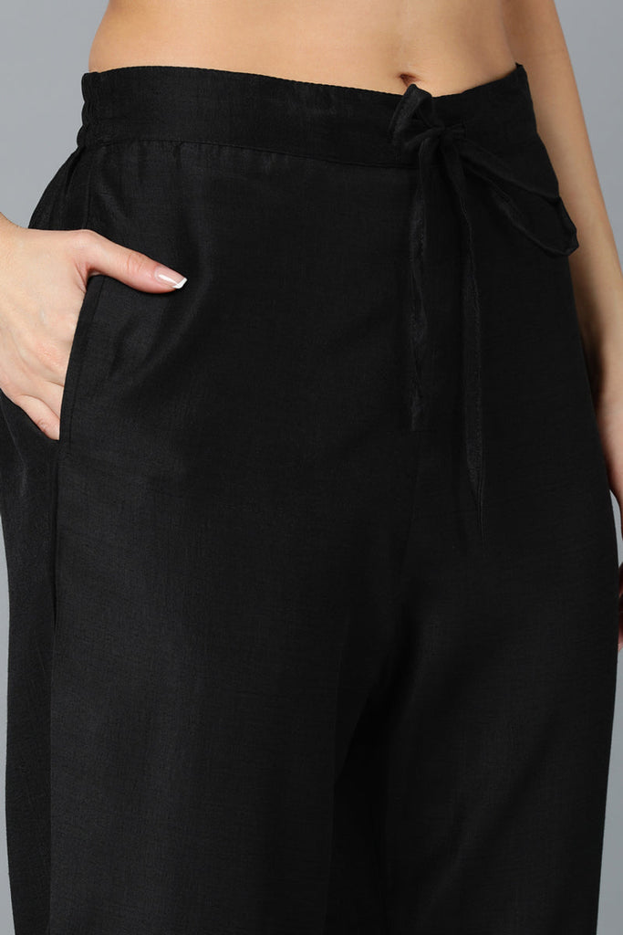 Women's Silk Blend Yoke Design Kurta Pant With Dupatta