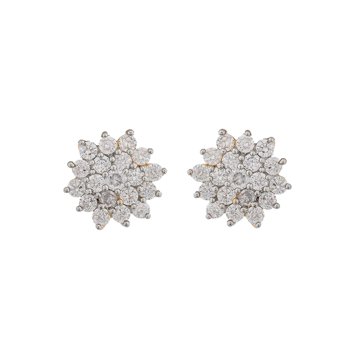 Women's Sparkling Elegance Clustered Cz Studded Earings - Voylla