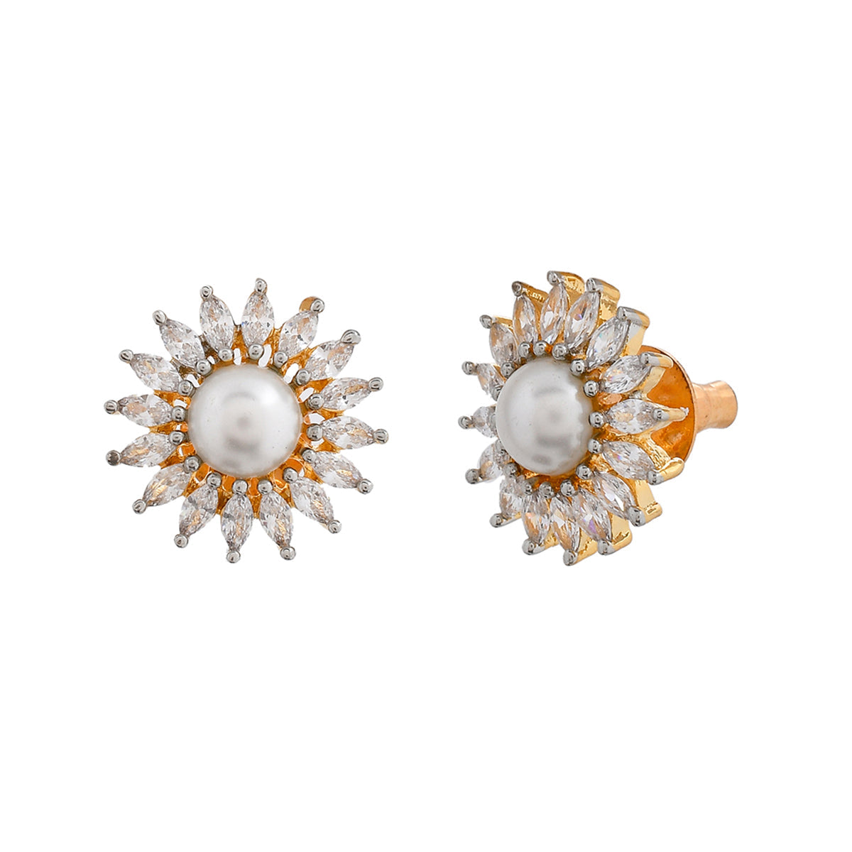 Women's Sparklinge Elgance Sunflower Design Earings - Voylla