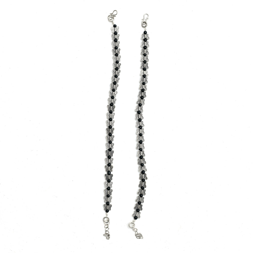 Johar Kamal Trendy Oxidised and Pearls Ankle