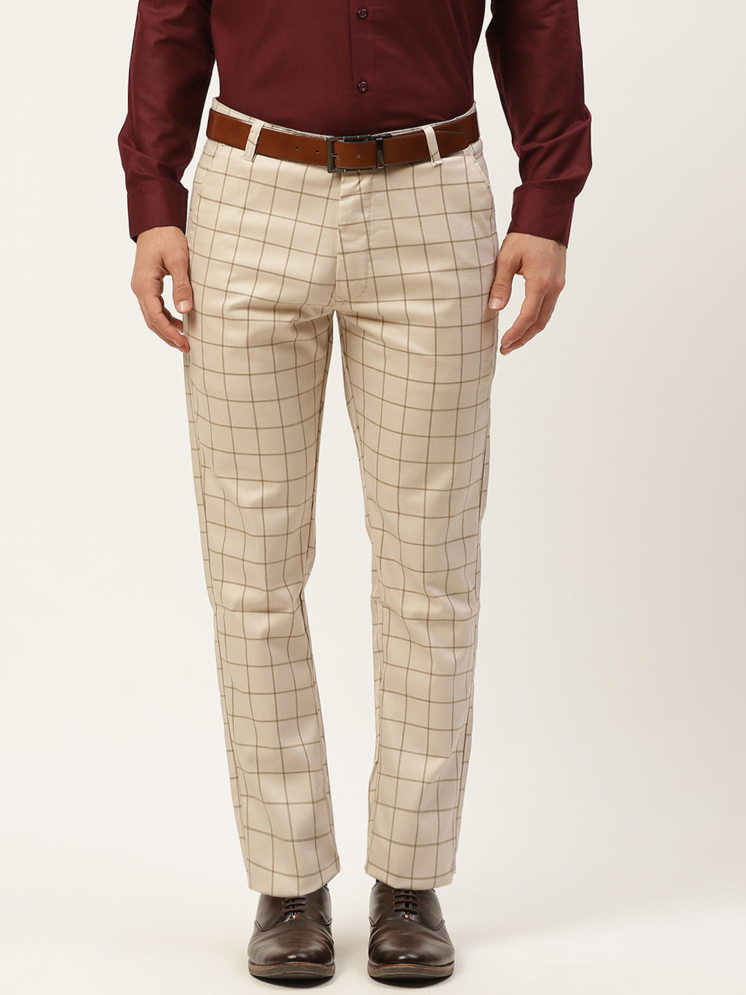 Buy Louis Philippe Beige Trousers Online  703946  Louis Philippe