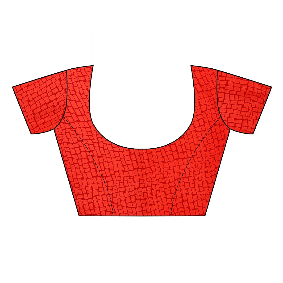 Women's Red Printed Georgette Saree - Vamika