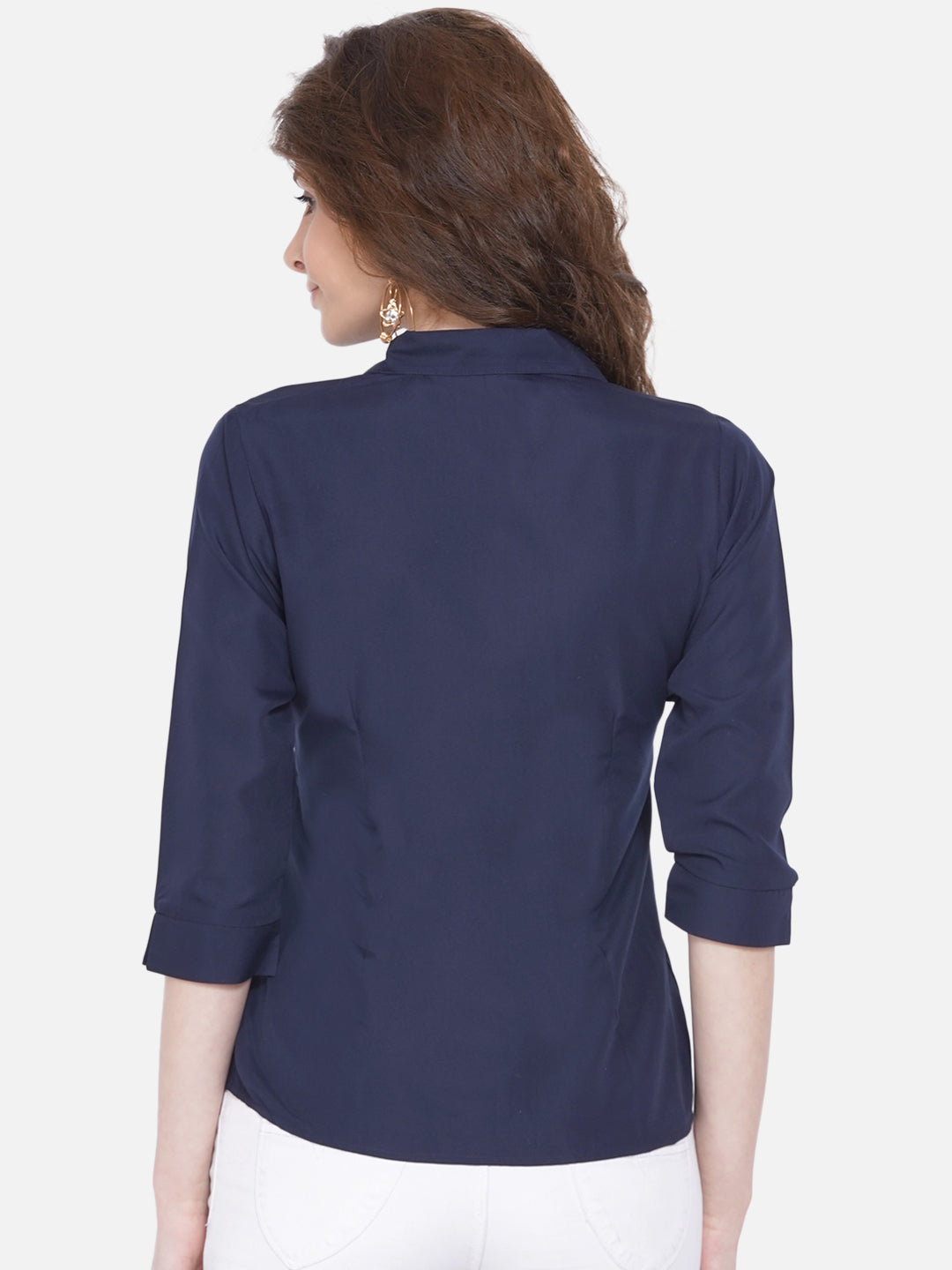 Women's Blue Casual Shirt - Wahe-Noor