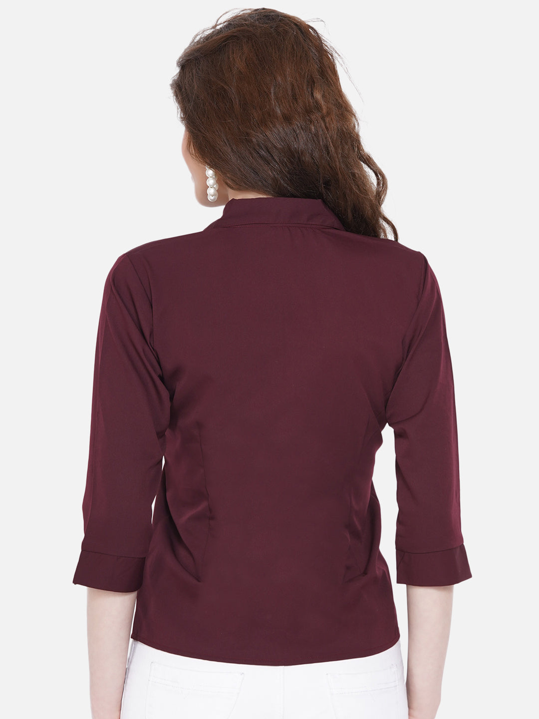 Women's Brown Casual Shirt - Wahe-Noor