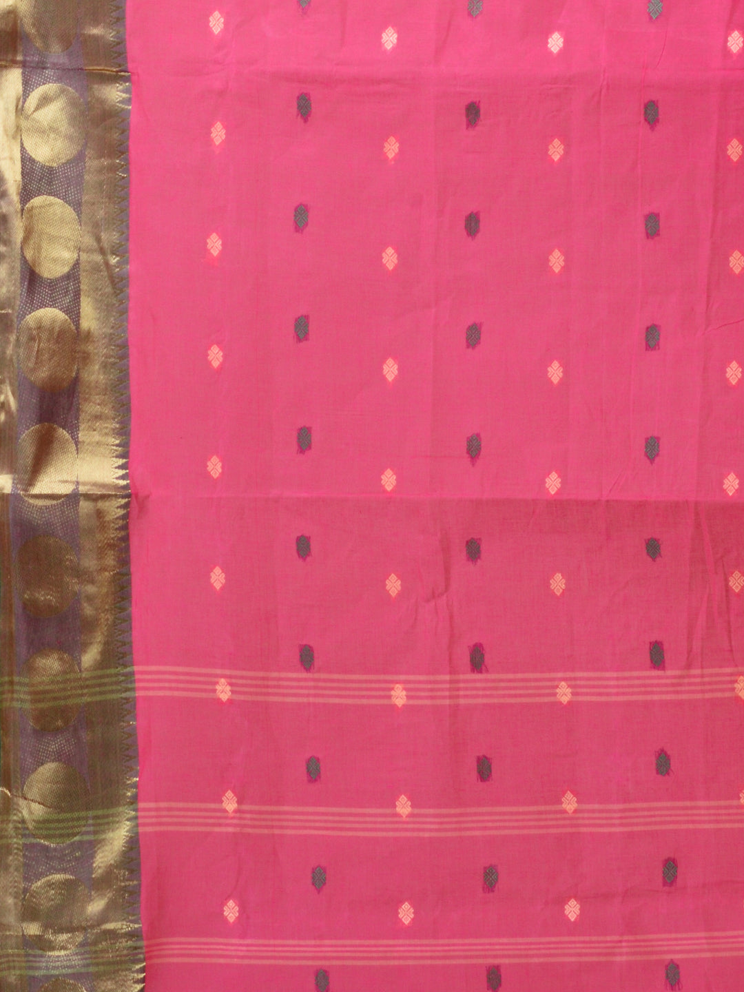 Women's Fuchsia Pink Tangail Saree With Woven Designs & Zari - Sajasajo