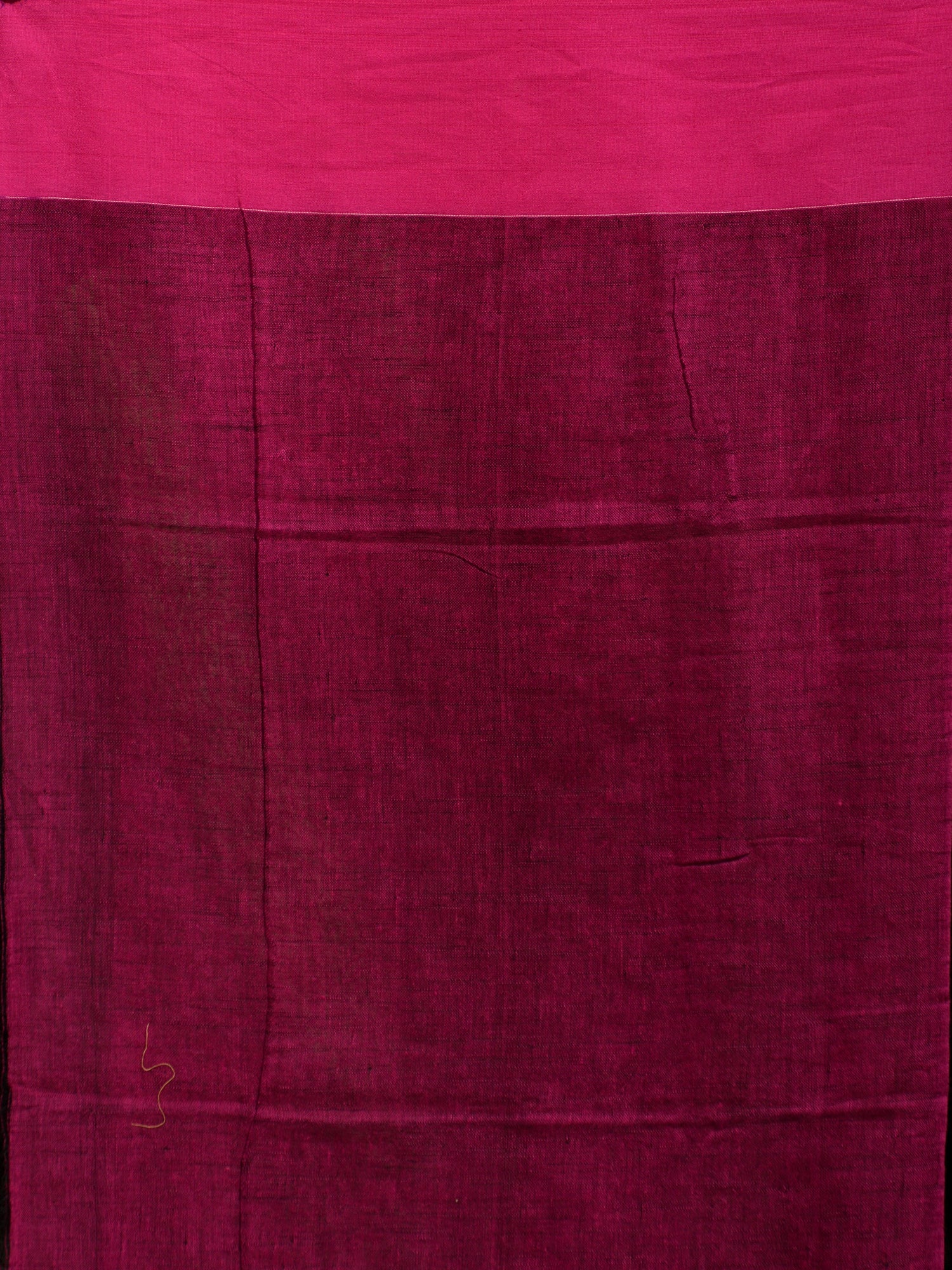 Women's Black Pure Cotton Hand Woven Saree With Pink And Yellow Border And Unstitched Blouse-Sajasajo