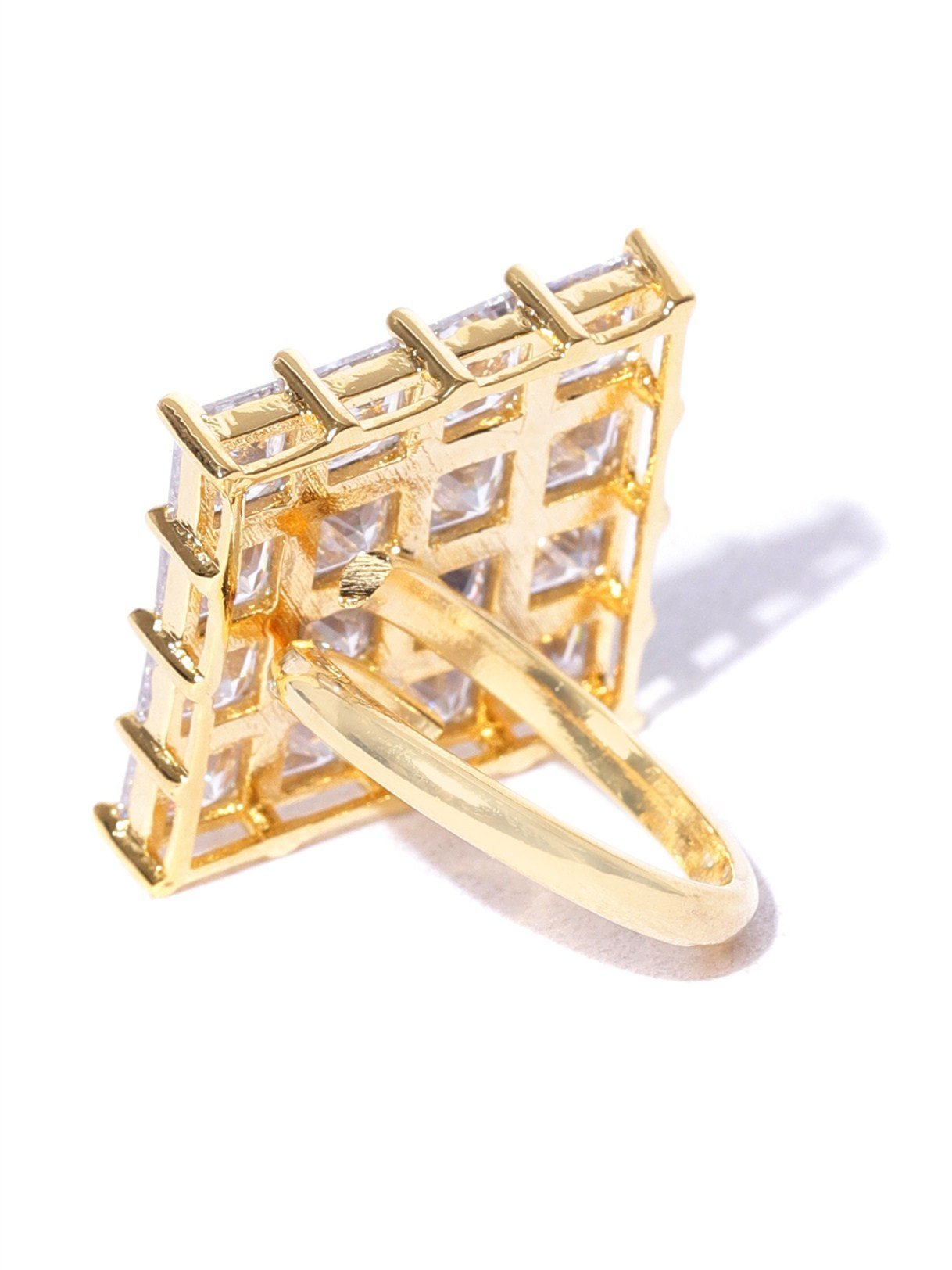 Women's Geometric Shaped American Diamond Ring For Women And Girls - Priyaasi
