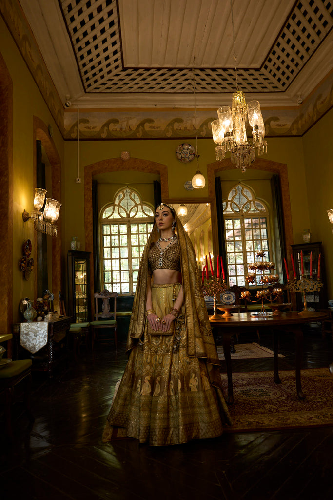 Women's Sequins Embroidered Lehenga with Blouse set- 3pc set