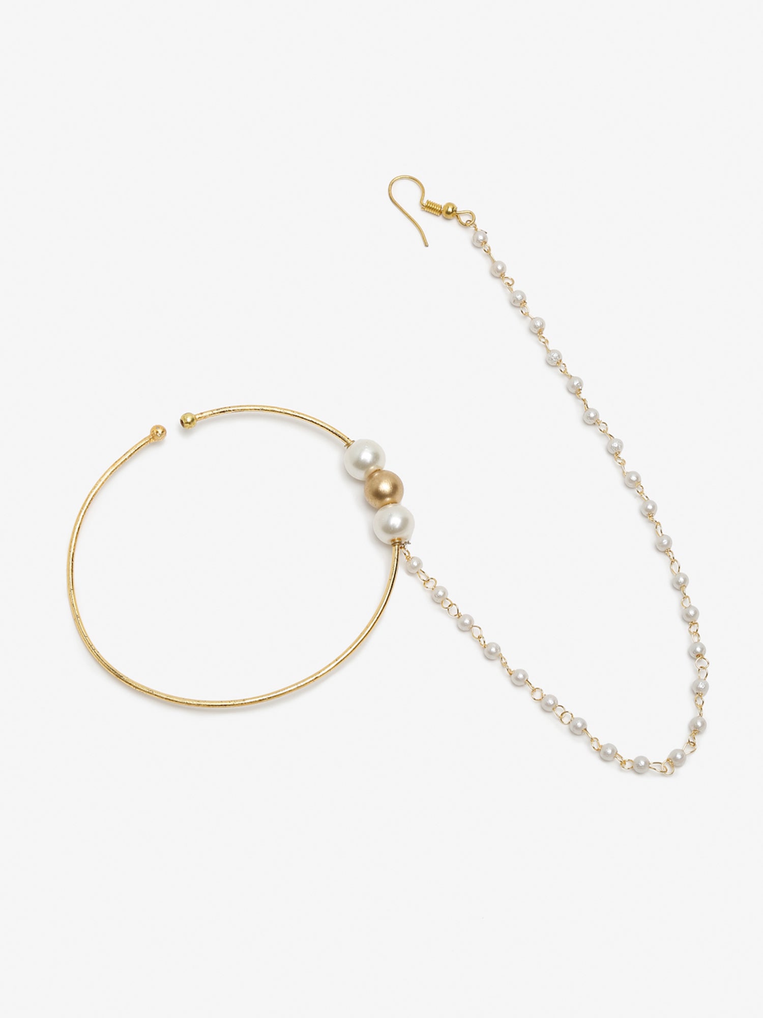 Pearl Nose Ring For Women By Ruby Raang