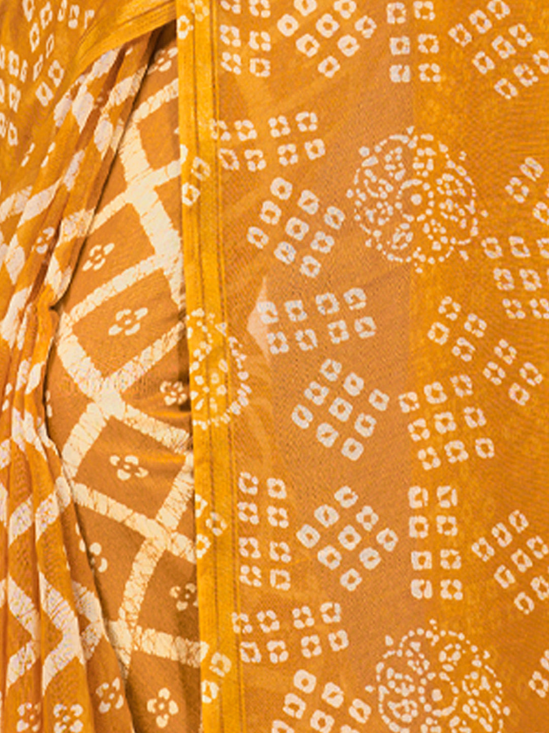 Women's Yellow Cotton Printed Traditional Saree - Sangam Prints